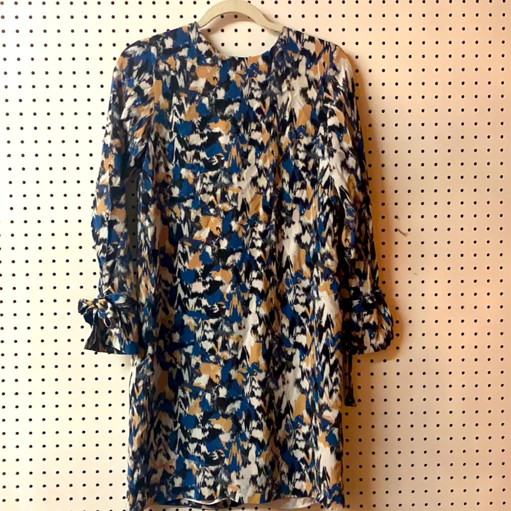 SLK H&M blue and orange mosaic dress